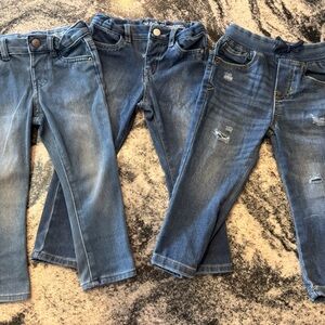 2T boy Cat & Jack stretchy jeans. Pack of three. Smoke free home.